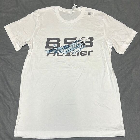 B58 Hustler Men’s White Short Sleeve Crew Neck T-Shirt Size Large - Picture 1 of 6
